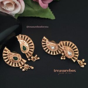 Rajwadi Matt gold finished earrings