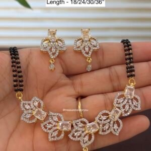 American Diamond Mangalsutra with matching Earrings