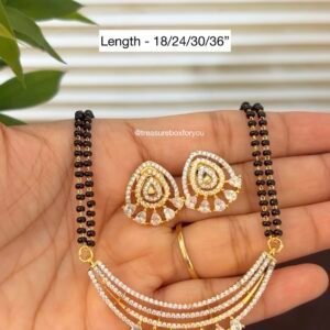 American Diamond Mangalsutra with matching Earrings